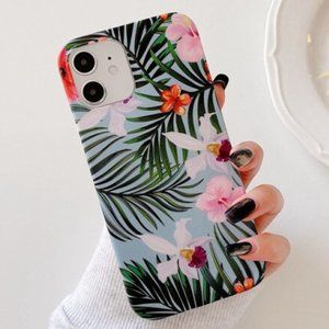 NEW iPhone 12 Pro Max Blue Tropical Floral Case